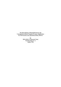 The Determinants of Household Income and Consumption in Rural