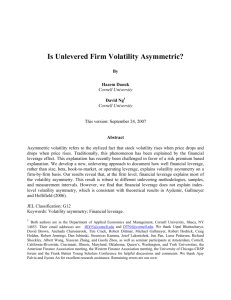Is Unlevered Firm Volatility Asymmetric?