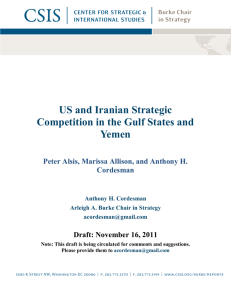 US and Iranian Strategic Competition in the Gulf States and Yemen