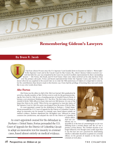 Remembering Gideon's Lawyers - Stetson University College of Law