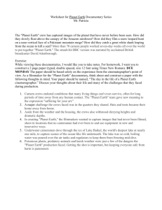 Worksheet for Planet Earth Documentary Series Mr. Patricia The