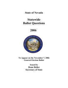 Statewide Ballot Questions 2006
