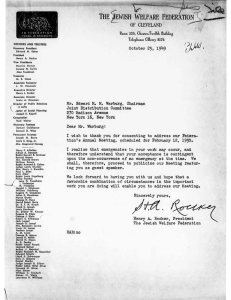 Letter from Henry A. Rocker to Edward MM Warburg - JDC