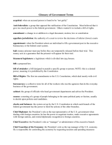 Glossary of Government Terms