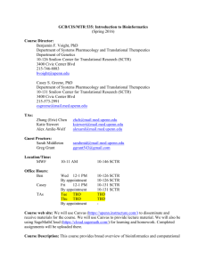 GCB/CIS/MTR 535: Introduction to Bioinformatics (Spring 2016