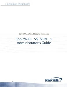 SonicWALL SSL VPN 3.5 Administrator's Guide