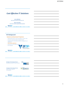 Cost Effective IT Solutions - Municipal Association of South Carolina