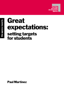 Great expectations: setting targets for students