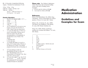 Sample Medication Administration test