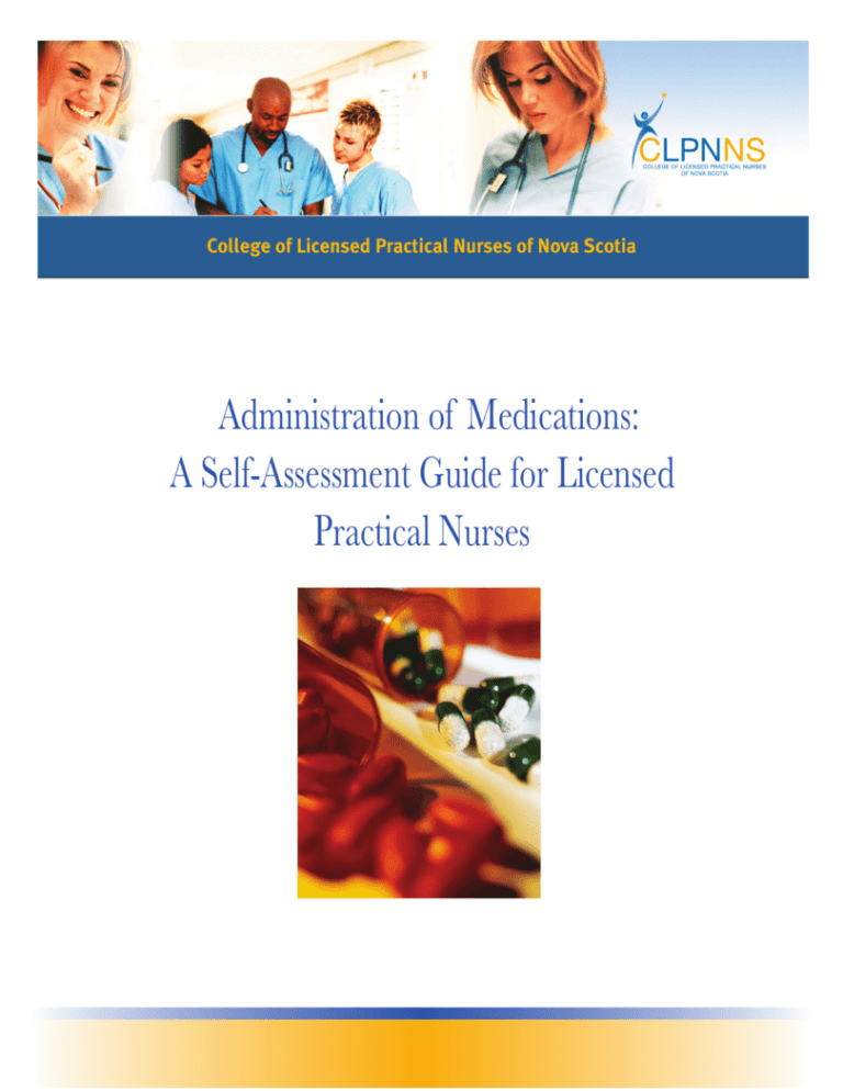 Administration of Medications - A Self-Assessment Guide