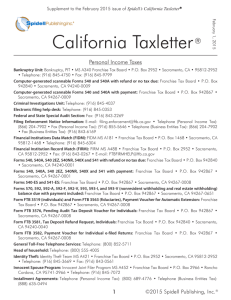 Personal Income Taxes - Spidell's California Taxes for Professionals