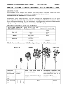 DECCW Notes: PNF Old Growth Forest Field Verification