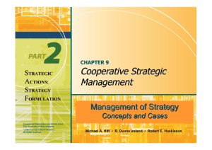 CHAPTER 9 Cooperative Strategic