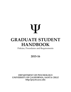 Psychology Graduate Student Handbook