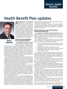 Director, Health Benefit Plan Health Benefit Plan updates
