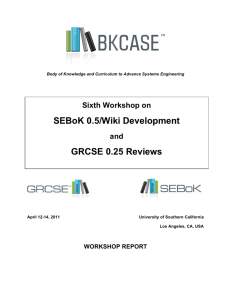 SEBoK 0.5/Wiki Development GRCSE 0.25 Reviews