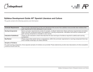 Syllabus Development Guide: AP® Spanish Literature and Culture