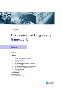 Conceptual and regulatory framework