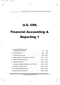 U.S. CPA Financial Accounting & Reporting 1