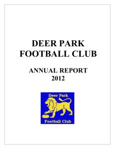 deer park football club annual report 2012