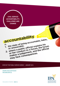 civil service accountability: challenge and change