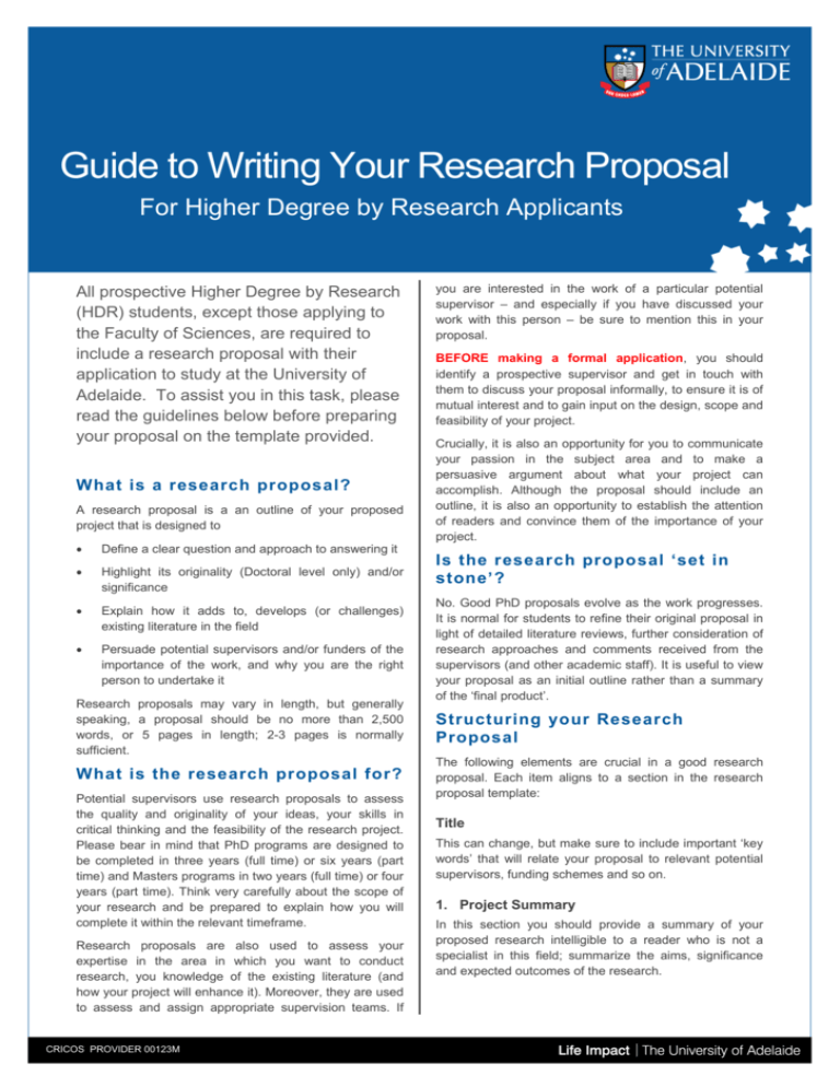 writing your research proposal