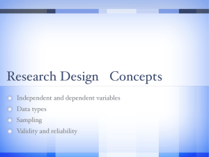 Research Design Concepts