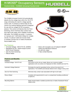 H-MOSS® Occupancy Sensors H-MoSS - Carlton
