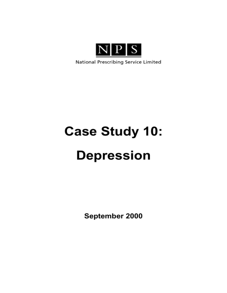 case study of depressed person