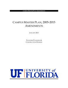 CAMPUS MASTER PLAN, 2005-2015 - UF