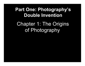 Chapter 1: The Origins of Photography