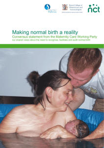 image of normal birth - Royal College of Midwives