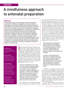 A mindfulness approach to antenatal preparation