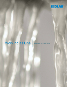 Working as One ANNUAL REPORT 2011