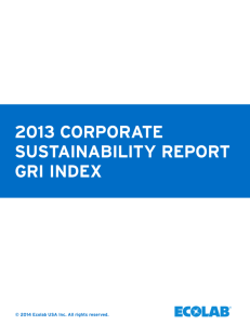 2013 corporate sustainability report gri index