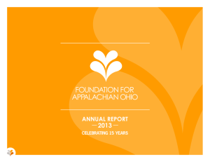 2013 Annual Report - Foundation for Appalachian Ohio