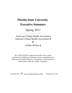 ncha-ii web spring 2013 florida state university executive summary