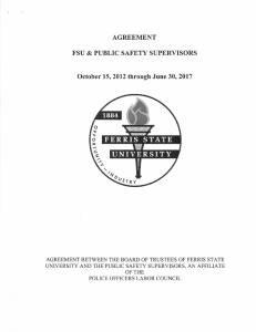 AGREEMENT FSU & PUBLIC SAFETY SUPERVISORS October 15