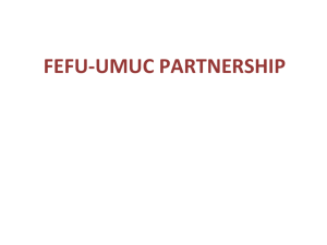 FEFU-‐UMUC PARTNERSHIP