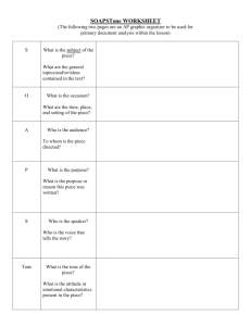 SOAPSTone WORKSHEET - The Monticello Classroom!
