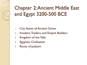 Chapter 2: Ancient Middle East and Egypt 3200
