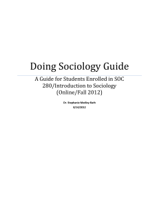 Doing Sociology Guide - Stephanie Medley-Rath