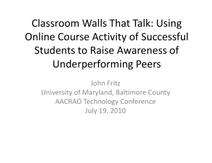 Classroom Walls that Talk: Using Online Course Activity of