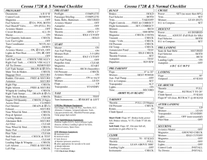 Cessna 172R & S Normal Checklist