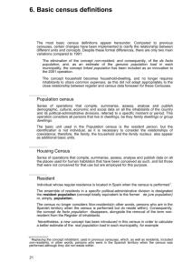 6. Basic census definitions