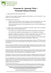 EFNCP Proposals for “greening” Pillar 1 Permanent Pasture Premium