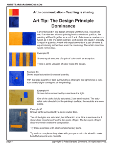 Art Tip: The Design Principle Dominance