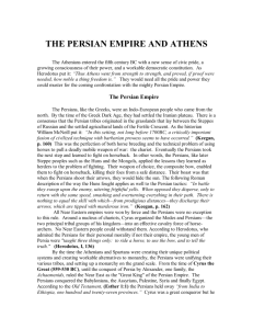 THE PERSIAN EMPIRE AND ATHENS