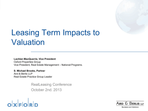 Leasing Term Impacts to Valuation