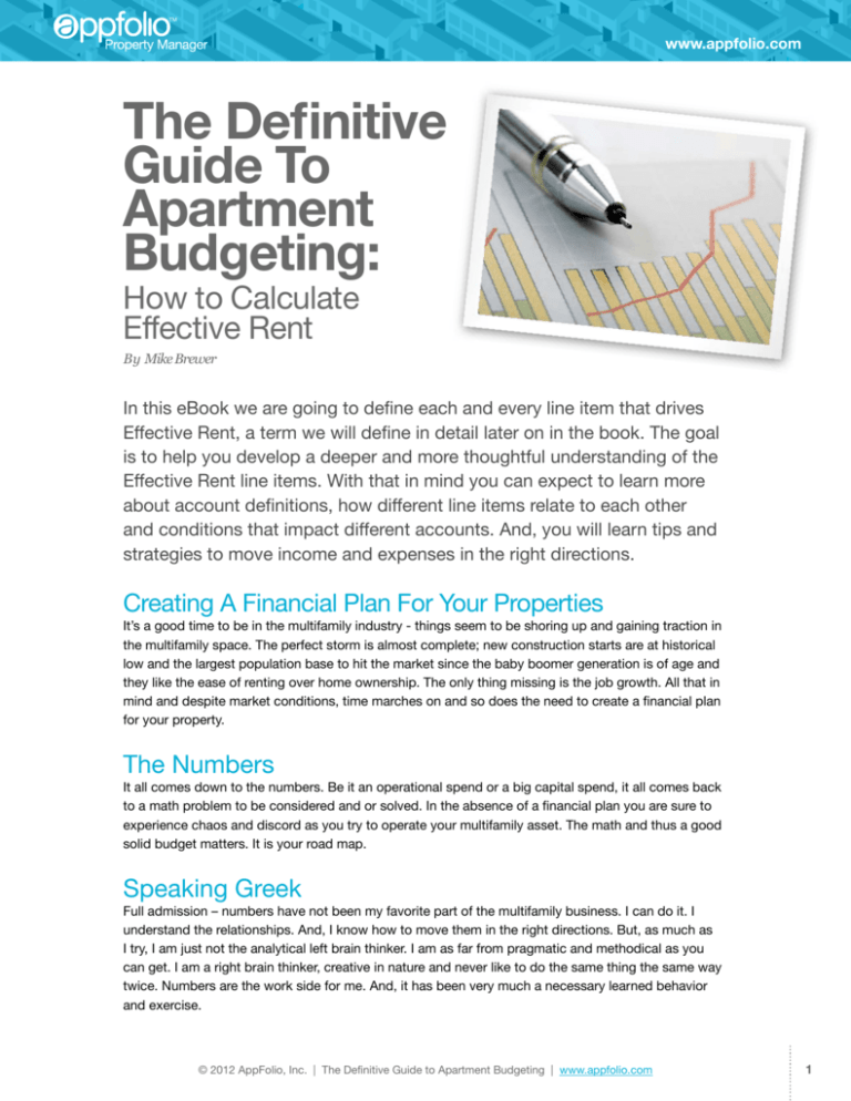 The Definitive Guide To Apartment Budgeting